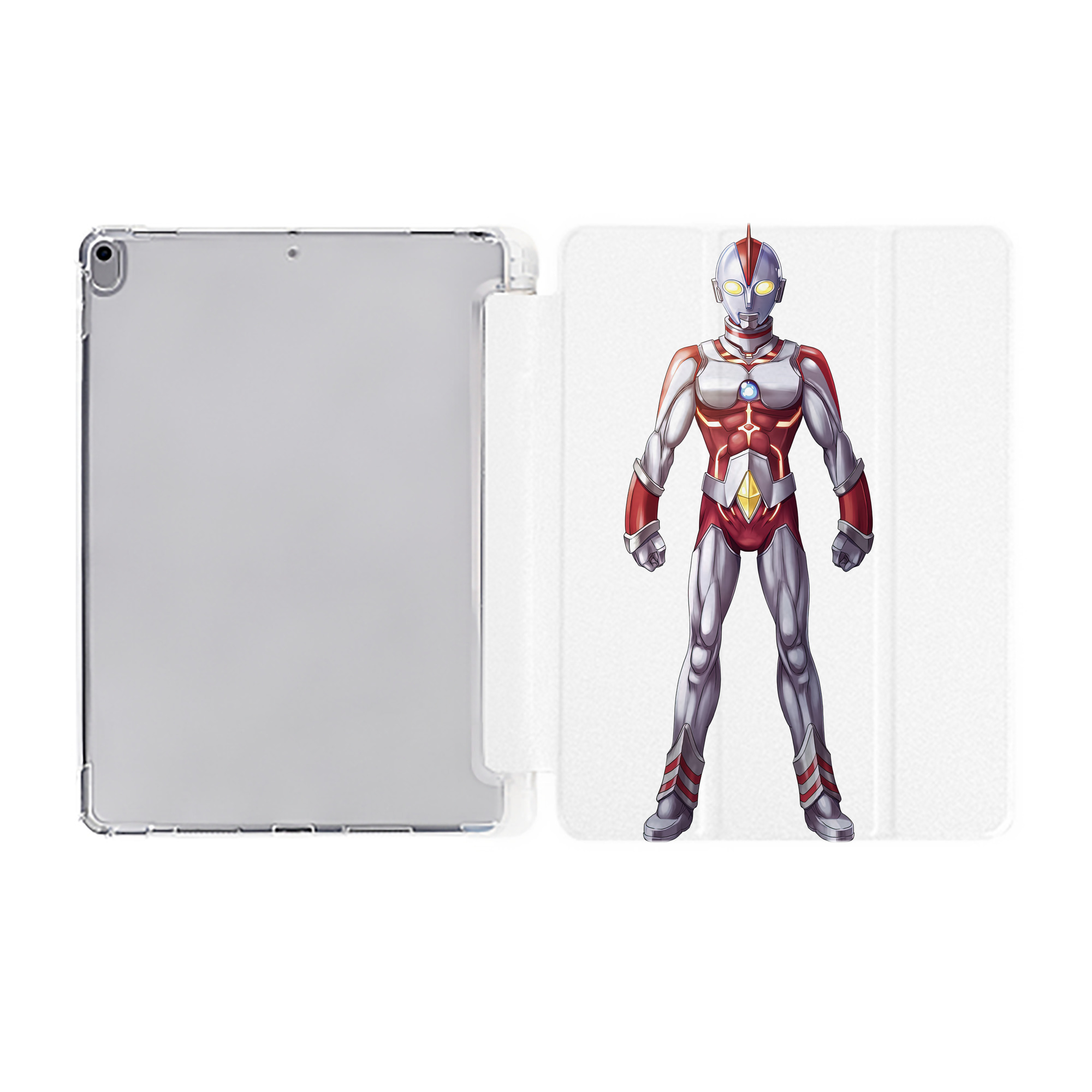 （画像用） ウルトラマン Ultraman IPad ケース ペン収納付き 三つ折りスタンド PUレザー×シリコン 対応機種9.5/10.5/10.9インチ